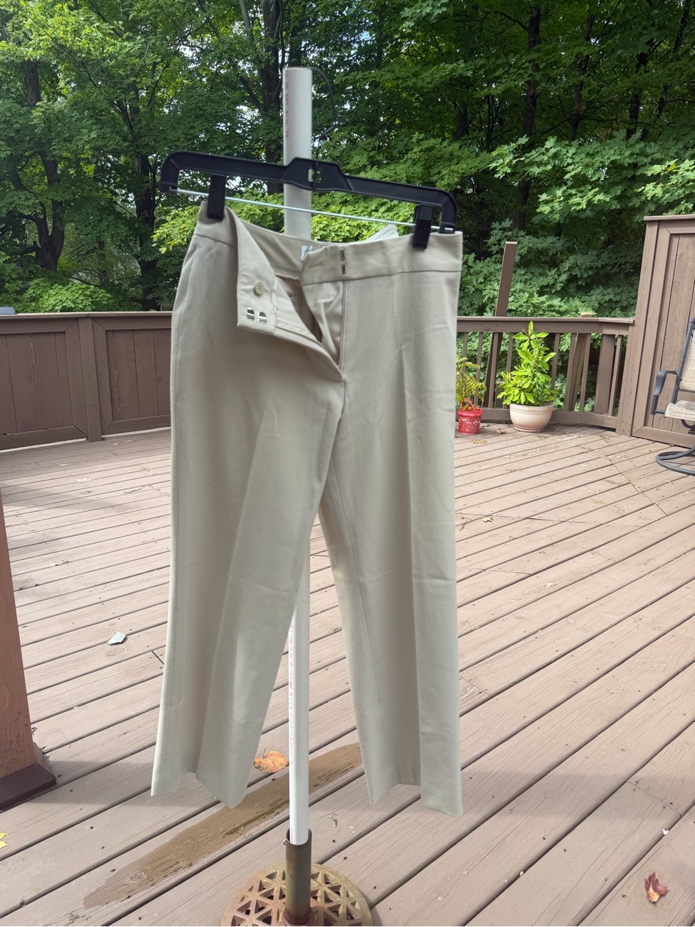 Petite Sophisticate Men's Straight-Leg Dress Pants — Light Beige